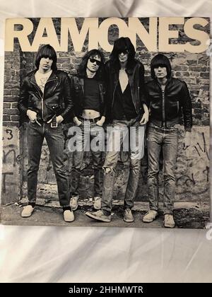 New York City, NY, États-Unis, 'The Ramones' Punk Rock Record Collection, 1970s Music Collection, Sire Records, 1976, disques de musique Banque D'Images