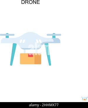 Icône de vecteur simple de drone.pictogramme moderne de couleur parfaite sur un trait modifiable.Icônes de drone pour votre projet d'entreprise Illustration de Vecteur