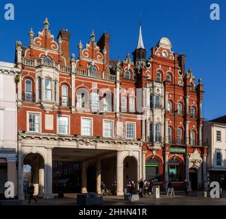 Lloyds Bank Building, The Cornhill, Ipswich, Suffolk, Angleterre,Conception britannique par Thomas W. Cotman 1890 Banque D'Images