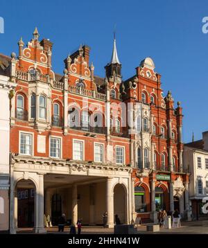 Lloyds Bank Building, The Cornhill, Ipswich, Suffolk, Angleterre,Conception britannique par Thomas W. Cotman 1890 Banque D'Images