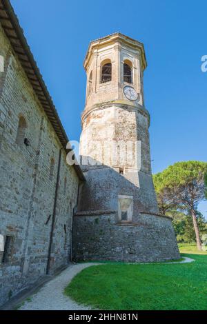 Abbaye de San Salvatore di Montecorona, Umbertide, Ombrie, Italie, Europe Banque D'Images