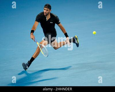 Melbourne, Australie.25th janvier 2022.MATTEO BERRETINI (ITA) en action à l'Open d'Australie de 2022 le mardi 2022 janvier, Melbourne Park crédit: Corleve/Alay Live News Banque D'Images