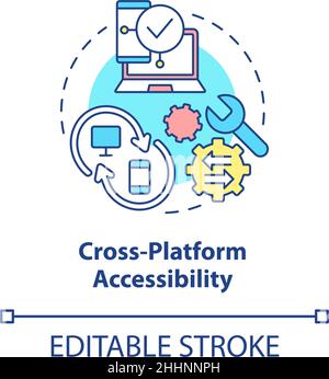 Icône de concept d'accessibilité multi plate-forme Illustration de Vecteur