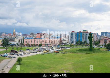 Batumi, Géorgie - 06 août 2018 : vue sur le remblai de la ville. Banque D'Images