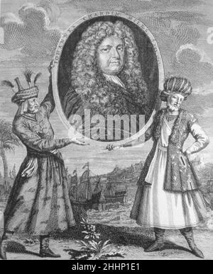 Frontière du voyage du Chevalier Chardin en Perse et autres lieux de l'Orient, 1739.Jean Chardin (16 novembre 1643 – 5 janvier 1713), né Jean-Baptiste Chardin,Et aussi connu sous le nom de Sir John Chardin, était un bijoutier et un voyageur français dont le livre de dix volumes les voyages de Sir John Chardin est considéré comme l'une des plus belles œuvres de la bourse d'études du début de l'Ouest sur la Perse et le proche-Orient en général. Banque D'Images