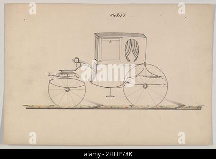 Design pour Brett, n°255 environ1860 Brewster & Co. American Brewster & Company Historised in 1810 by James Brewster (1788–1866) in New Haven, Connecticut, Brewster & Company, spécialisée dans la fabrication de chariots fins.Le fondateur a ouvert une salle d'exposition à New York en 1827 au 53-54 Broad Street, et l'entreprise a prospéré sous des générations de leadership familial.L'expansion a nécessité des déplacements dans le bas de Manhattan, avec des changements de nom reflétant des changements de direction – James Brewster & Sons exploité au 25 Canal Street, James Brewster Sons au 396 Broadway et Brewster de Broome Street était basé Banque D'Images