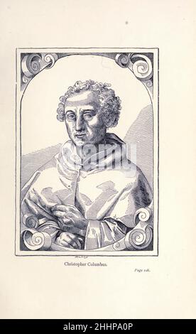 Christophe Colomb, de l'exploration du monde, a célébré les voyages et les voyageurs, a célébré les voyages par Jules Verne non-fiction.Publié en trois volumes de 1878 à 1880, les voyages et voyageurs célèbres est une histoire des explorateurs et aventuriers qui ont exploré les lointaines parties du monde, découvert les merveilles des terres exotiques, et rempli les espaces vides sur la carte du monde.Avec des illustrations de L. Benet et P. Philippoteaux, Banque D'Images