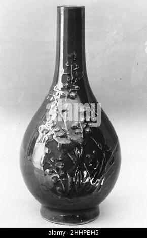 Vase bouteille avec fleurs première moitié du 19th siècle Chine.Vase en bouteille avec fleurs 46433 Banque D'Images