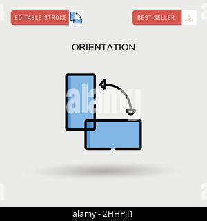 Orientation icône de vecteur simple. Illustration de Vecteur