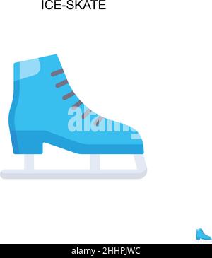 Icône vectorielle simple ICE-skate. Couleur parfaite pictogramme moderne sur contour modifiable.Des icônes de patins à glace pour votre projet d'entreprise Illustration de Vecteur