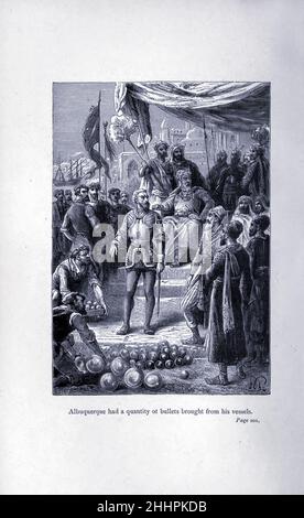 Albuquerque a reçu une quantité de balles de ses navires de l'exploration du monde, a célébré les voyages et les voyageurs, a célébré les voyages par Jules Verne non fiction.Publié en trois volumes de 1878 à 1880, les voyages et voyageurs célèbres est une histoire des explorateurs et aventuriers qui ont exploré les lointaines parties du monde, découvert les merveilles des terres exotiques, et rempli les espaces vides sur la carte du monde.Avec des illustrations de L. Benet et P. Philippoteaux, Banque D'Images