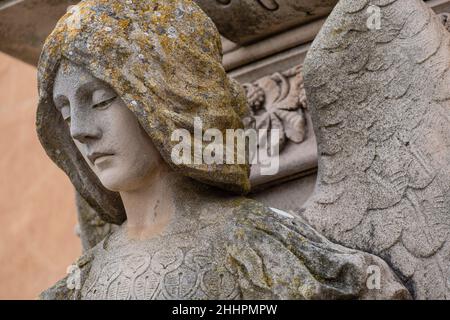 angel, décret de la famille Roig, Sineu, cimetière municipal, Majorque,Îles Baléares, Espagne Banque D'Images