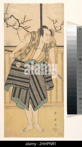 La troisième Sawamura Sojuro comme un homme debout dans une pièce ca.1793 Katsukawa Shun'ei 勝川春英 Japonais.Le troisième Sawamura Sojuro comme un homme debout dans une pièce 36786 Banque D'Images