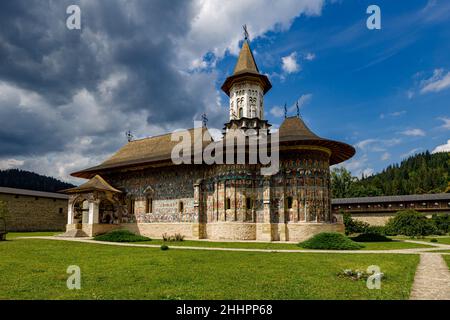 Le monastère orthodoxe de Sucevita en Roumanie Banque D'Images