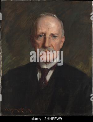 Edward Guthrie Kennedy ca.1895 William Merritt Chase américain né en Irlande, Edward Guthrie Kennedy (1849–1932) immigre aux États-Unis à l'âge de dix-huit ans.Après une décennie dans le domaine de l'art à Boston, il rejoint la galerie d'art de New York Wunderlich and Company, qui devient plus tard Kennedy Galleries.En 1916, il démissionne de la galerie pour se consacrer à la collecte d'émaux de cloisonnés et de robes japonaises, qu'il donne plus tard au Metropolitan Museum.En 1895, lorsque Chase exhima ce portrait à la National Academy of Design, les deux hommes étaient des amis et des associés professionnels.Kann Banque D'Images