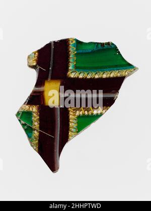 Fragment de mosaïque à rayures de verre fin du 1st siècle C.-B.–début du 1st siècle A.D. Roman.Fragment de mosaïque à rayures de verre.Roman. Fin du 1st siècle C.-B.–début du 1st siècle A.D..Verre ; moulé.Début de l'Impériale.Verre Banque D'Images