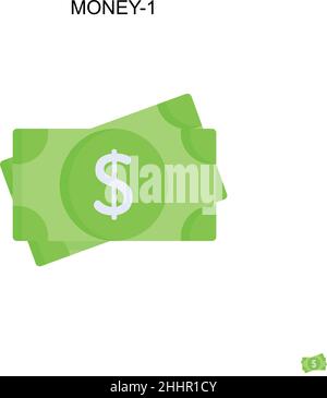 Money-1 simple vector icon.Perfect color pictogramme moderne sur un tracé modifiable.Money-1 icônes pour votre projet d'entreprise Illustration de Vecteur