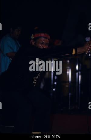 Jimmy Cliff se produit en direct au Ventura Theatre, Ventura CA 1988 juillet.Crédit photo devrait se lire: Andrea Donati Banque D'Images