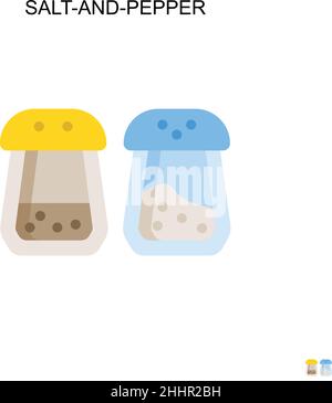 Icône vecteur simple sel-et-poivre. Couleur parfaite pictogramme moderne sur contour modifiable.Icônes sel-et-poivre pour votre projet d'affaires Illustration de Vecteur