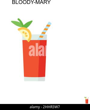Bloody-mary simple vector Icon.Perfect color pictogramme moderne sur un tracé modifiable.Icônes Bloody-mary pour votre projet d'entreprise Illustration de Vecteur