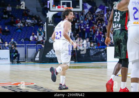 Madrid, Espagne.25th janvier 2022.25th janvier 2022; Wizink Center; Madrid, Espagne; Turkish Airlines EuroLeague Basketball; Espagne, Real Madrid contre les CINU Kazan; Sergio Llull (Madrid) crédit: CORDONE PRESS/Alay Live News Banque D'Images