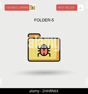 Icône de vecteur simple dossier-5. Illustration de Vecteur