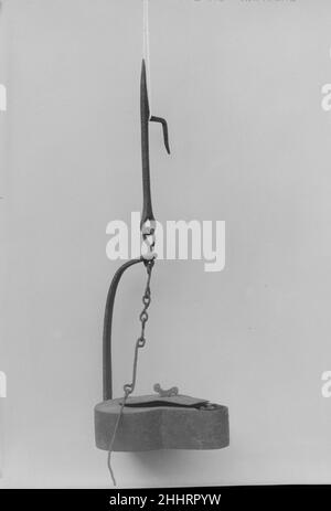 Betty Lamp 1725–75 américain.Betty Lamp.Américain.1725–75.Fer à repasser.Fabriqué en Pennsylvanie, États-Unis Banque D'Images