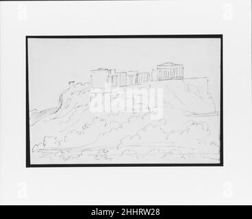 Croquis des ruines antiques sur Hilltop (tiré de Sketchbook) 1904 Mary Newbold Sargent.Esquisse de ruines anciennes sur Hilltop (à partir de Sketchbook).Mary Newbold Sargent (1826-1906).Américain.1904. Graphite sur papier Banque D'Images