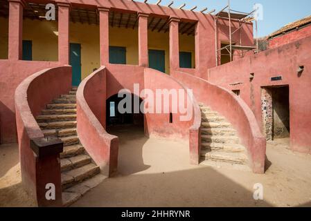 Résidence esclave sur l'île de Goree, Dakar Banque D'Images