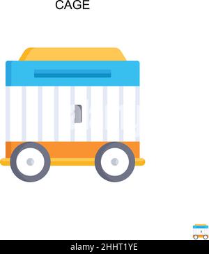 Icône de vecteur simple cage.pictogramme moderne de couleur parfaite sur contour modifiable.Icônes de cage pour votre projet d'entreprise Illustration de Vecteur