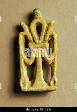 Amulet avec un Ankh et deux était Scepters ca.1390–1352 C.-B. Nouveau Royaume.Amulet avec un Ankh et deux était Scepters. CA.1390–1352 C.-B.La foi.Nouveau Royaume.D'Égypte, de haute Égypte, de Thèbes, de la vallée ouest des Rois, de la tombe d'Amenhotep III (WV 22), des fouilles de Carnarvon/carter, 1915.Dynastie 18 Banque D'Images