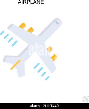 Icône vecteur simple avion.pictogramme moderne couleur parfaite sur contour modifiable.Icônes d'avion pour votre projet d'entreprise Illustration de Vecteur