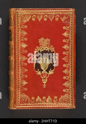 La dédvction de l'innocence de messire Philippe Baron de Montmorency, Conte de Hornes, franc seigneur de Vveert, amiral et capitaine général de la Mer du pais bas ... contre la malicievse appréhension, indeüe détention, injuste procédure, fausse accusation, iniques et tyrannie que personne exest en grande condamnation, sa cution enPar voie de faict perpéturees 1568 Jacques de Wesenbeke Maroc rouge contemporain se liant à la mosaïque du maroc vert central décorée avec un vase à outils dorés et un motif floral souligné par une bordure palmette; feuilles de marbre peignées.La dédvction de l'innocence de messire Phil Banque D'Images