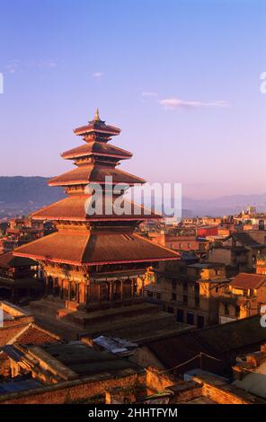 Temple de Nyatapola, Bhaktapur, Népal Banque D'Images