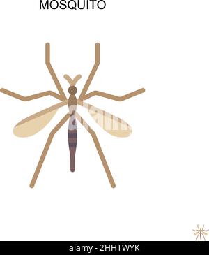 Icône de vecteur simple de Mosquito.pictogramme moderne de couleur parfaite sur un tracé modifiable.Icônes de Mosquito pour votre projet d'entreprise Illustration de Vecteur