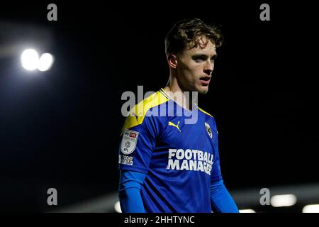 Londres, Royaume-Uni.25th janvier 2022.Luke McCormick de l'AFC Wimbledon lors du match EFL Sky Bet League 1 entre l'AFC Wimbledon et Ipswich Town à Plough Lane, Londres, Angleterre, le 25 janvier 2022.Photo de Carlton Myrie.Utilisation éditoriale uniquement, licence requise pour une utilisation commerciale.Aucune utilisation dans les Paris, les jeux ou les publications d'un seul club/ligue/joueur.Crédit : UK Sports pics Ltd/Alay Live News Banque D'Images