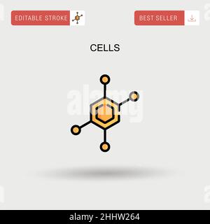 Icône de vecteur simple de cellules. Illustration de Vecteur