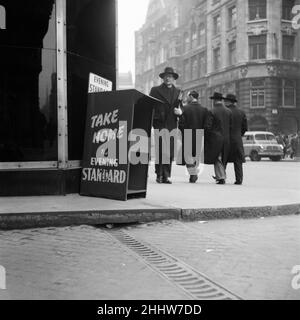 Presse à Londres.Vers avril 1955. Banque D'Images