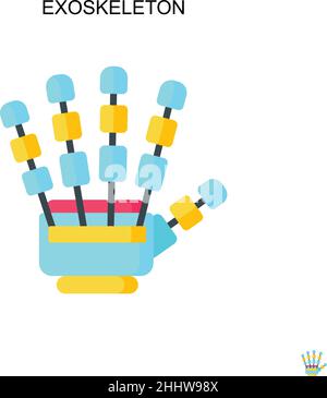 Icône de vecteur simple exosquelette.pictogramme moderne de couleur parfaite sur un tracé modifiable.Icônes exosquelette pour votre projet d'entreprise Illustration de Vecteur