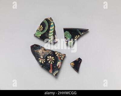 Fragments de verre d'un navire 4th–début 5th siècle copte.Fragments de verre d'un vaisseau 477309 Banque D'Images