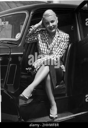 L'actrice américaine Barbara Payton.25th juillet 1952 C3740/3 Banque D'Images