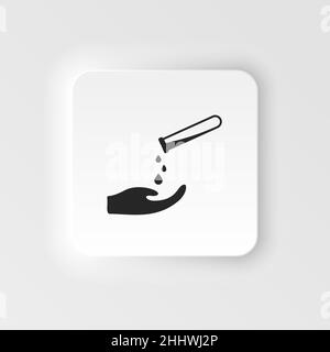 Symboles de classe corrosive internationale,noir et blanc Avertissement icône dangereuse neuporphine , attirer l'attention sécurité Premier signe,idée,graphique,nous Illustration de Vecteur