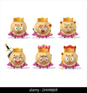 Queen et son dessin animé de vêtements magiques de pièce chinoise portant tiara.Illustration vectorielle Illustration de Vecteur