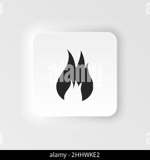 Icône de feu neuportique.Pictogramme noir plat.Symbole d'illustration.Icône de feu neuportique, vecteur de feu Illustration de Vecteur