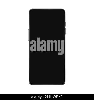 Maquette de smartphone réaliste avec écran noir isolé Illustration de Vecteur