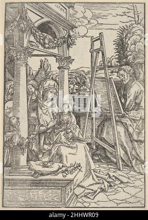 Saint Luke peinture la Vierge 1507 Hans Burgkmair Allemand.Saint Luc peinture la Vierge 384448 Banque D'Images