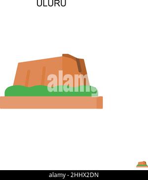 Icône de vecteur simple Uluru.Modèle de conception de symbole d'illustration pour élément d'interface utilisateur Web mobile. Illustration de Vecteur