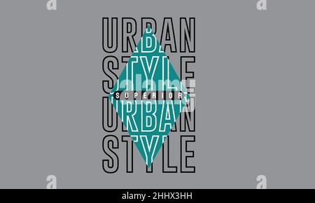 modèle vectoriel de texte pour t-shirt urbain Illustration de Vecteur
