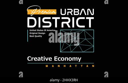 modèle vectoriel de texte pour t-shirt urbain Illustration de Vecteur