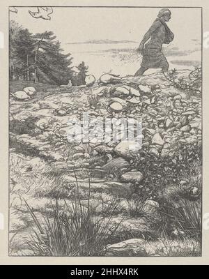 La Sower (les paraboles de notre Seigneur et Sauveur Jésus-Christ) 1864 après Sir John Everett Millais Britannique, il a fallu sept ans à Millais pour concevoir vingt images inspirées par les paraboles du Nouveau Testament pour les Frères Dalziel, et les gravures qui en résultent sont considérées comme des pinnacles d'illustrations gravées en bois.L'artiste a écrit à ses éditeurs : « Je peux réaliser des dessins ordinaires aussi rapidement que la plupart des hommes, mais ces dessins peuvent à peine être considérés sous la même lumière, chaque parabole que j'illustre peut-être une douzaine de fois avant de fixer [l'image]. »Après avoir terminé une conception, Millais l'a transférée à un bloc de bois recouvert de Banque D'Images